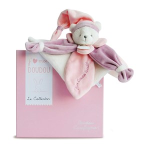 Doudou collector ours rose